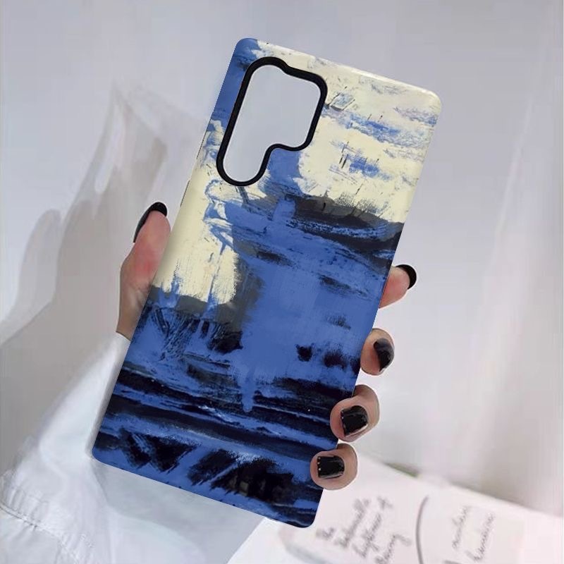 รูปแบบนามธรรมเคสป้องกันสองในหนึ่งเดียวเหมาะสําหรับ Samsung su22u s23 plus s23FE s24 s25 plus A55 A56