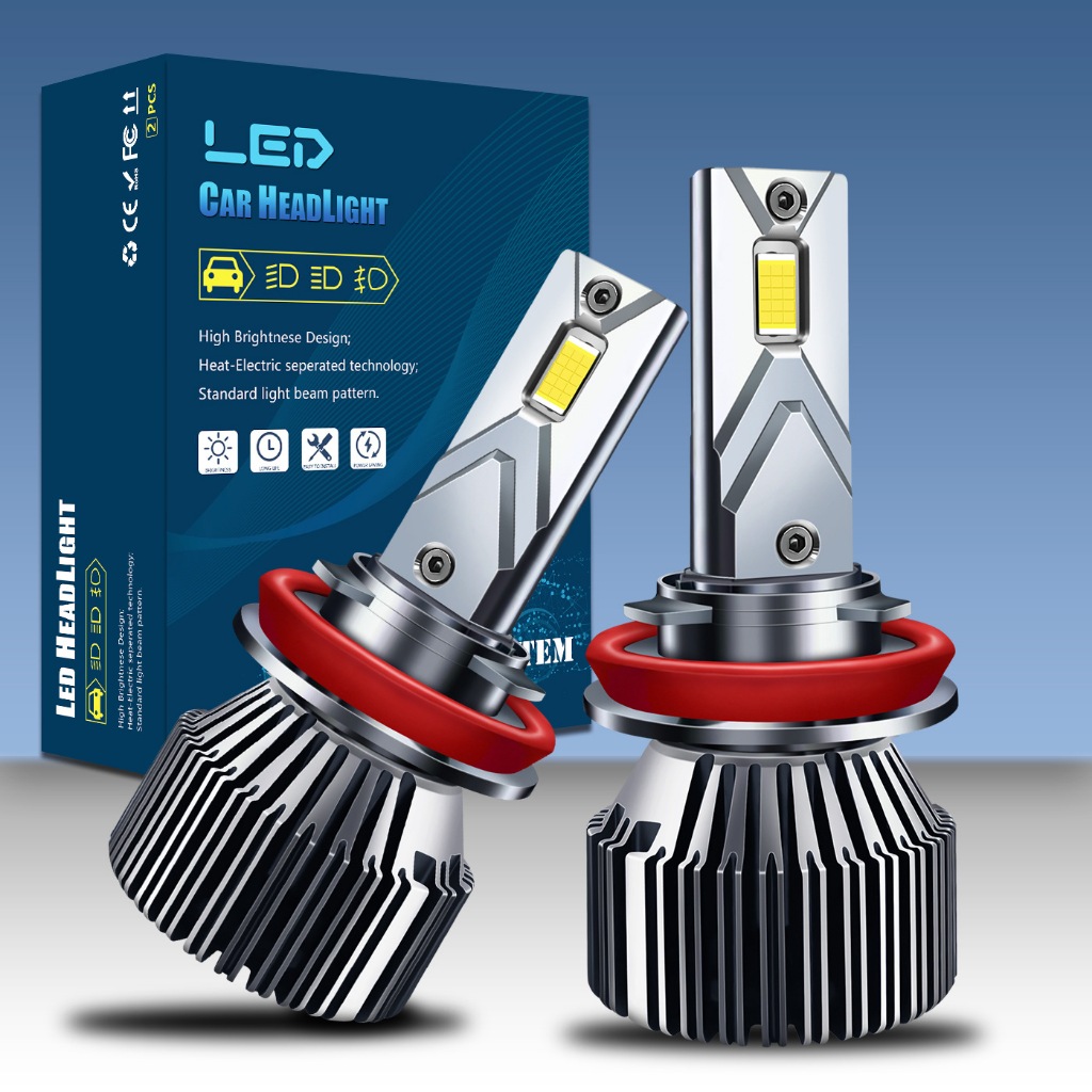2PCS E5 N75 รถ H4 LED ไฟหน้า H11 H7 9005 9006 9012 ไฟหน้า 60W 20000LM 6500K ไฟรถหมอกไฟ Plug & Play &