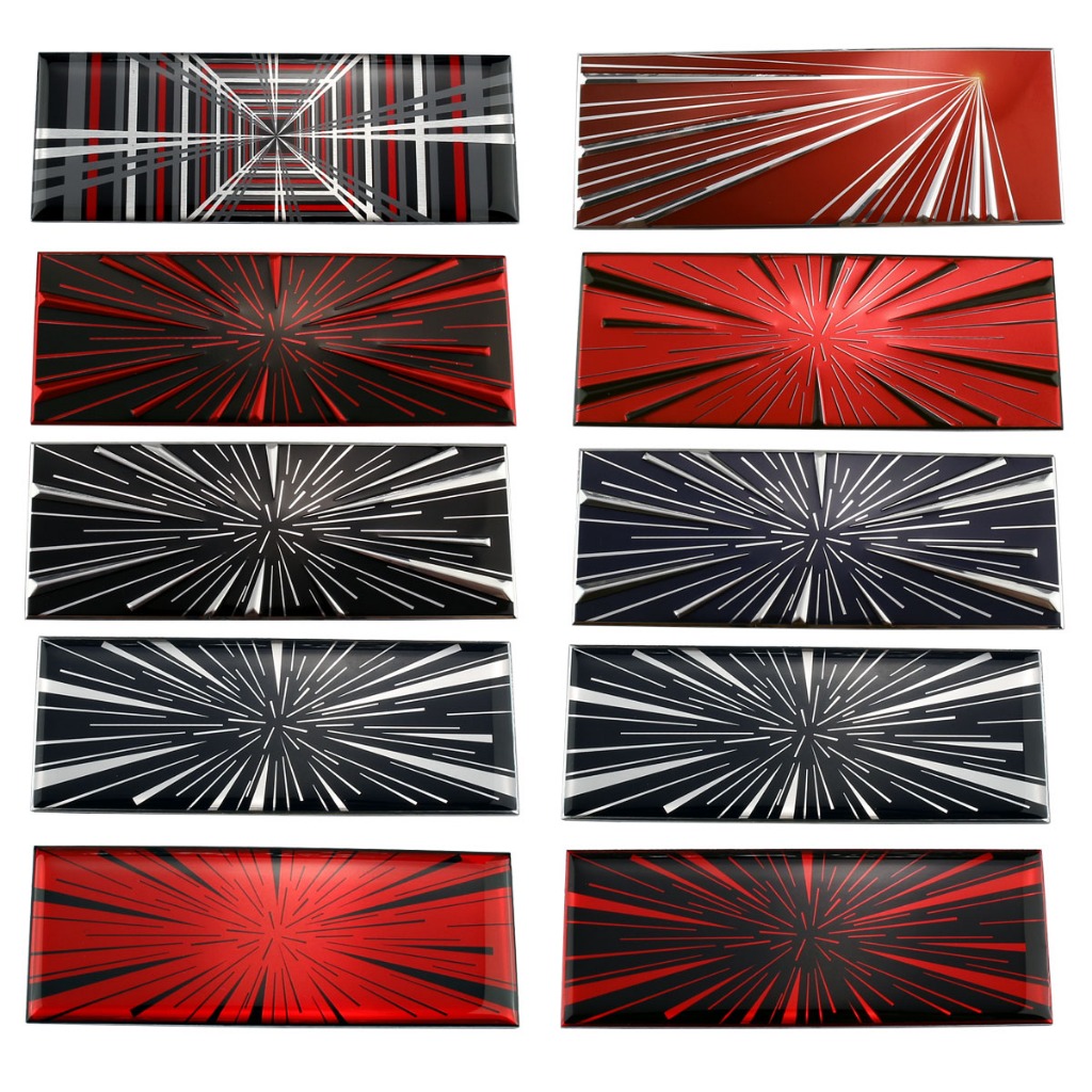 ใหม่ Tesla รุ่น 3/Y/S/X Performance Time-Space Tunnel Ludicrous Badging Plaid Tail Badge EMBLEM สติก