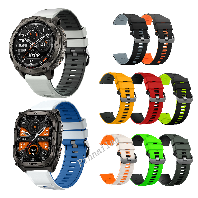 สําหรับ KOSPET TANK T4/M4 Strap Two-tone Silicone Sporty Soft Rubber WatchBand