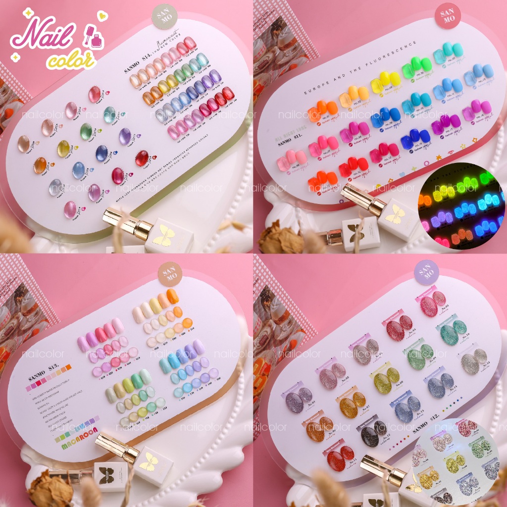 4 ตัวเลือก✨ชุดแต่งเล็บตาแมว ซาโนโมะ (ฟรีกระดานสีอะคริลิค) กาวเพชร กาวเรืองแสง กาวตาแมว มาการอง สี ชุด กาวยาทาเล็บสินค้าใหม่ พร้อมสต็อก ไม่ต้องรอ