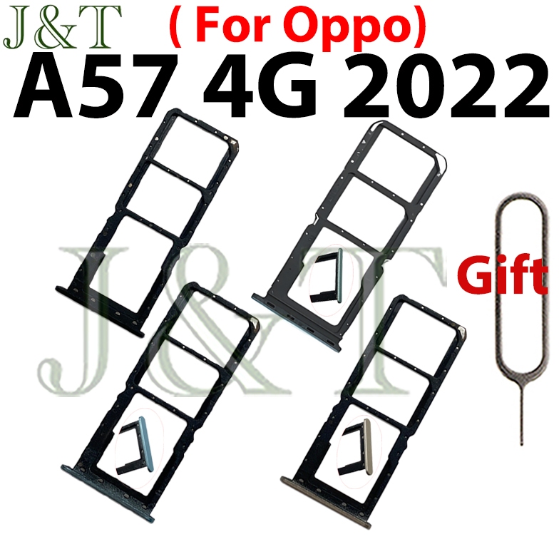 ถาดซิมการ์ดสําหรับOppo A57 4G 2022 ซิมการ์ดสล็อตSD Cardถาดผู้ถืออะแดปเตอร์CPH2387/A57S A57E CPH2387 
