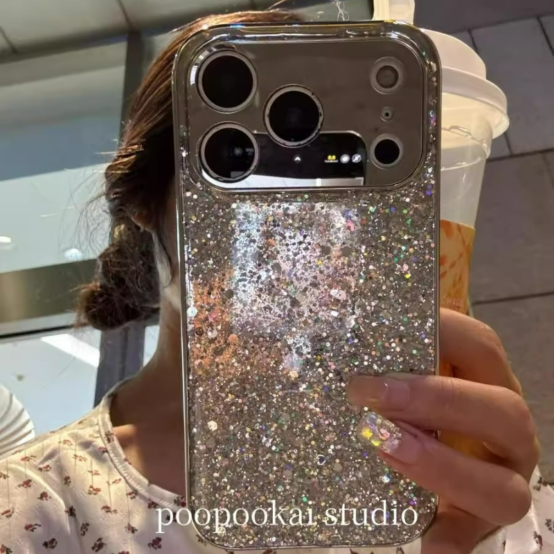 Baby Sbrath Bling Star ชุบกันชนเคสโทรศัพท์สําหรับ iPhone 17 Pro Max 17 Air 16 11 12 13 14 15 Pro Max คลุมทั้งหมดฝาครอบป้องกัน