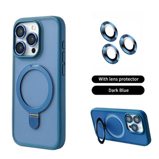 Strong Magnetic ขาตั้งโลหะการป้องกันกล้องเคสโทรศัพท์สําหรับ iPhone 17 16 15 14 13 12 11 Pro Max Air