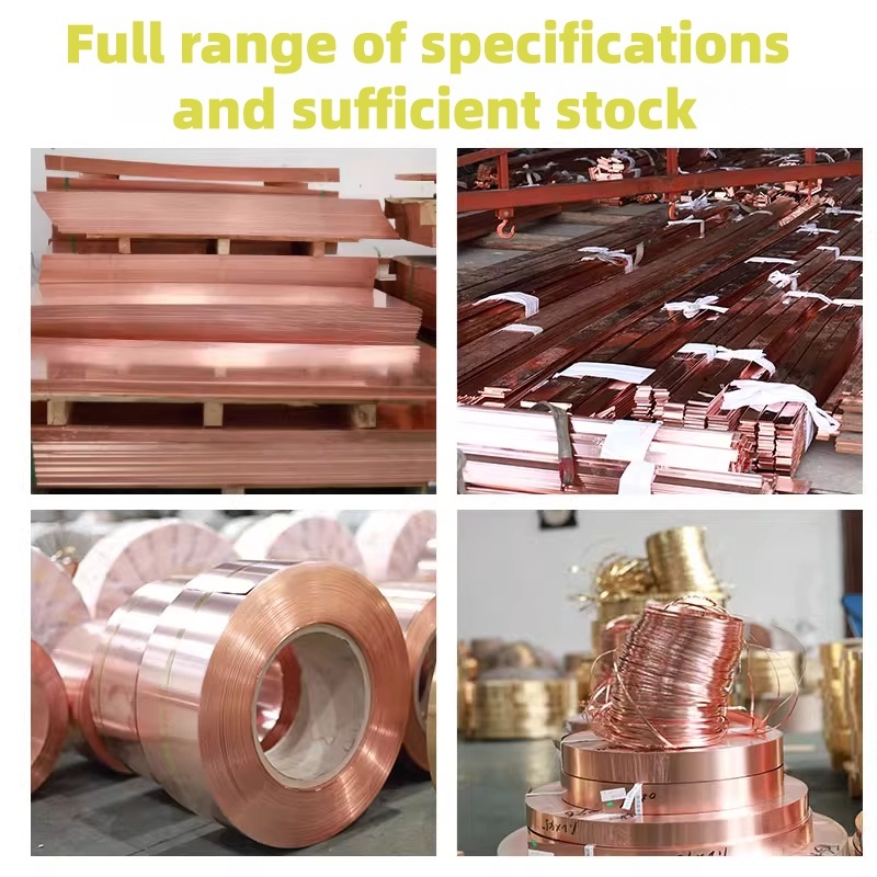 ทองแดงแบนบาร์ T2T3 ทองแดงบาร์ดีบุกชุบนิกเกิล Busbar Grounding Busbar ทองแดงสีแดง Grounding Strip แผ่