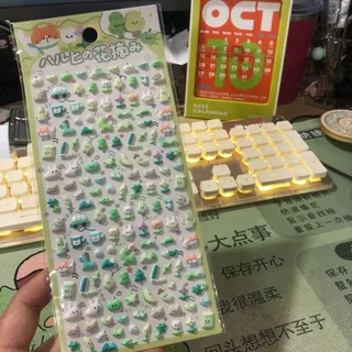 โอยา | Mini Foam Sticker 3d Cartoon Animal Handbook ccd สติ๊กเกอร์ตกแต่งโทรศัพท์มือถือ