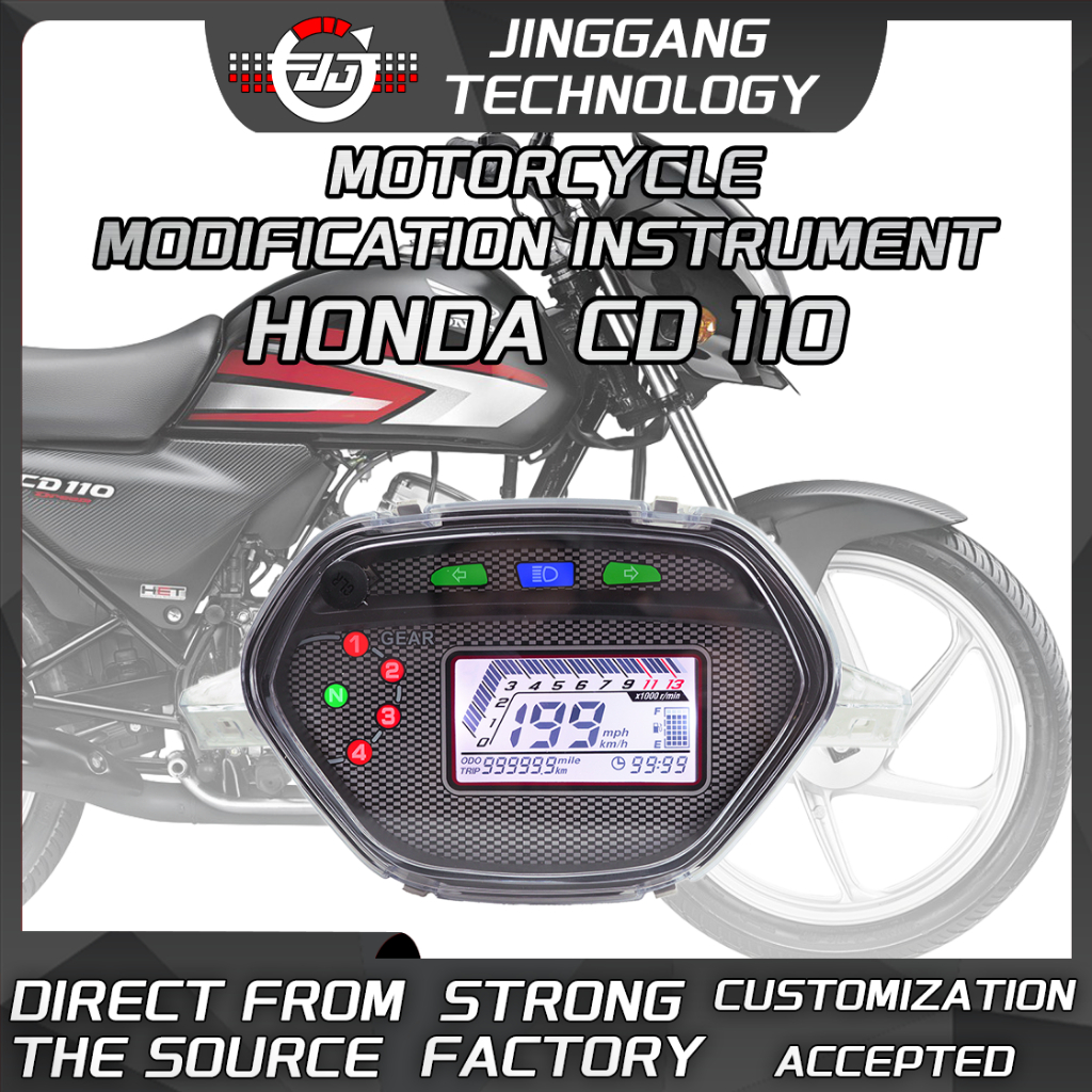 สําหรับ Honda EX5 CX DX CD110 Wave100 Class1 Ori Tokyoda DIGITAL METER Alpha Speedometer 7 สี Backli