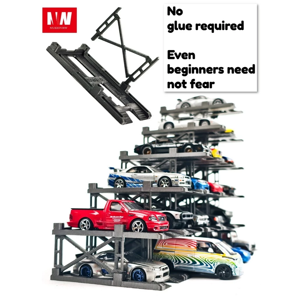 Diorama 1/64 Modular Multi-Storey ที่จอดรถ Rack รุ่นรถจอแสดงผลตู้เก็บรุ่น