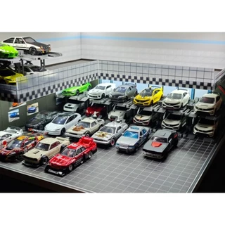 Diorama 1/64 Modular Multi-Storey ที่จอดรถ Rack รุ่นรถจอแสดงผลตู้เก็บรุ่น