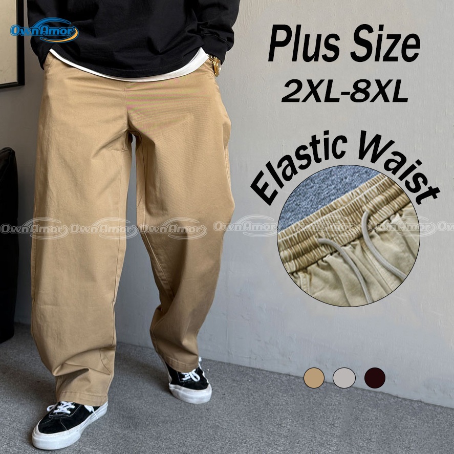 【พร้อมส่งในไทย | 70–150 กก.】กางเกงลำลองผู้ชาย ไซส์ใหญ่ ขากว้าง เหมาะกับทุกสรีระ