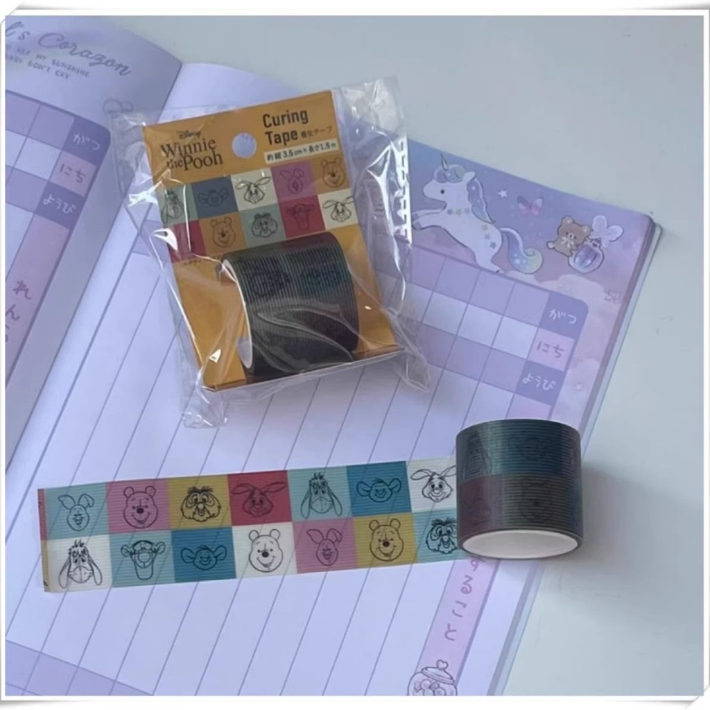 ญี่ปุ่น Single Bear Tigger Tape Handbook Diary DIY ตกแต่ง