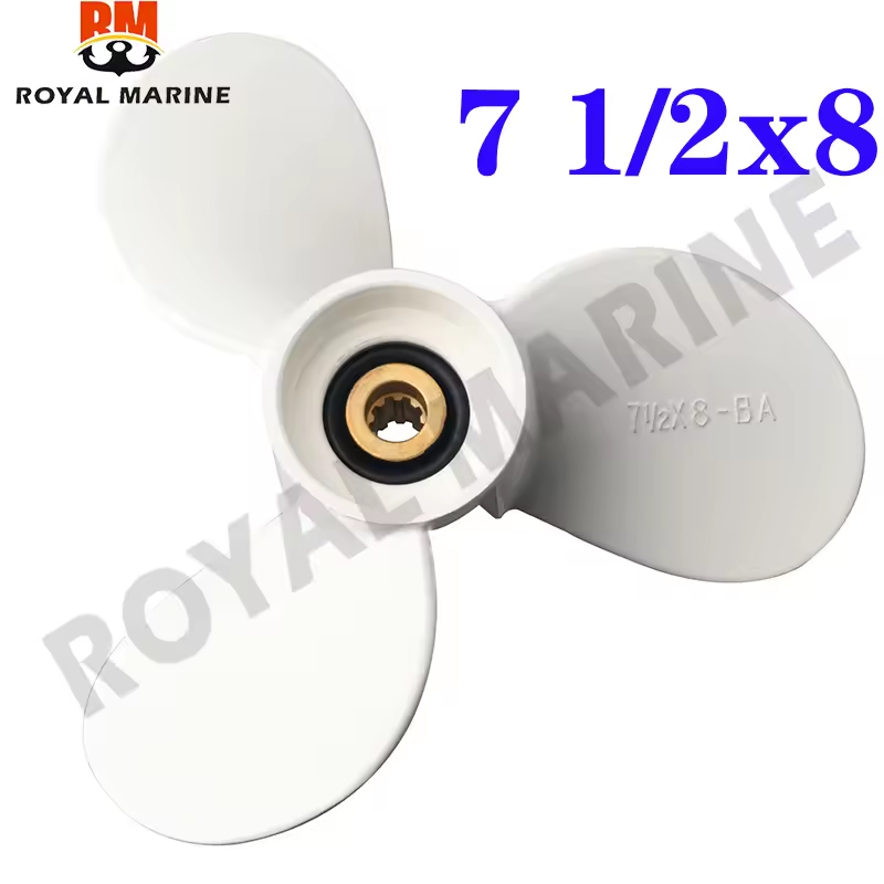 ใบพัดอลูมิเนียม 7 1/4x6-BS F2.5A/3A 7-1/4x6 6L5-45943-01-EL 9 Spline สําหรับ Yamaha 3HP Outboard มอเ