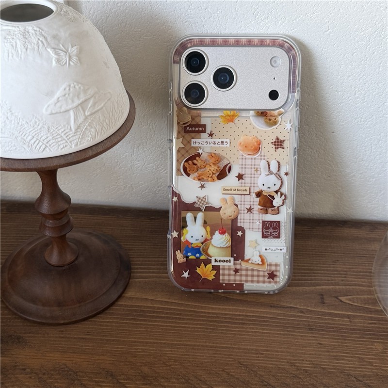 IPhone 17 Pro Max 16 pro max เคสโทรศัพท์กระบวนการ TPU ลายกระต่าย