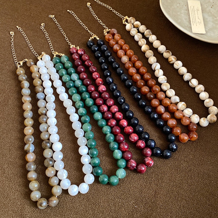 สร้อยข้อมือลูกปัดไล่สีหลากหลาย สำหรับผู้หญิง ทำจากหินธรรมชาติ ในสไตล์โซ่ทอง เหมาะเป็นเครื่องประดับแฟชั่นประจำวัน