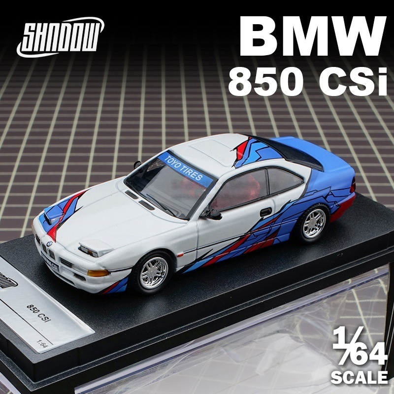 DCT-Shadow 1/64 BMW 850CSi Diecast car Car Model Simulation Alloy Diecast Car Children and Boys Coll