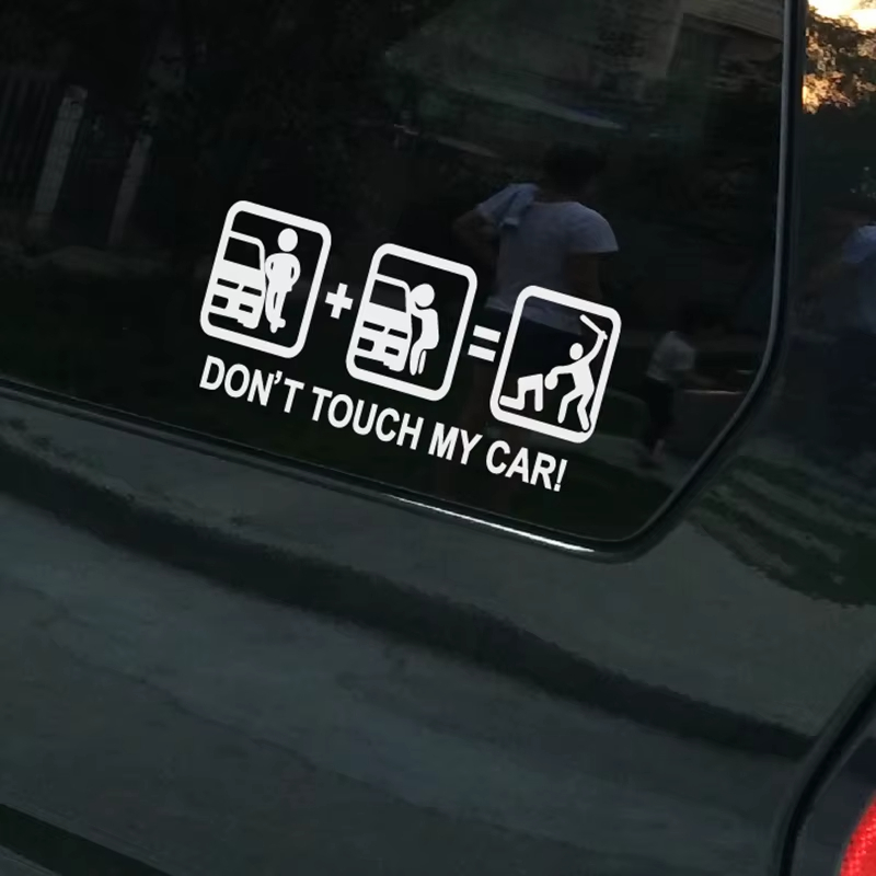 Dont Touch Decal กันชนหน้าต่างรถสติกเกอร์รูปลอกคําเตือน Mark สติกเกอร์สําหรับรถยนต์ 18 ซม.x6 ซม.