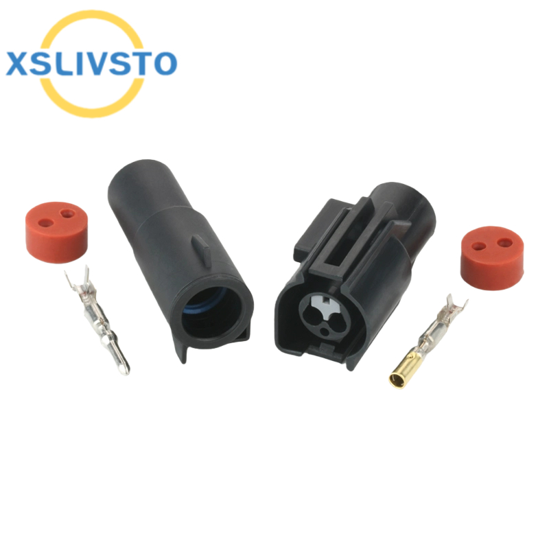 1pcs สายไฟปลั๊ก 2pin Ford พัดลม VW Air Sensor ETE 7772 ชายหญิง Connector พร้อม Terminal DJ70210Y-2.8