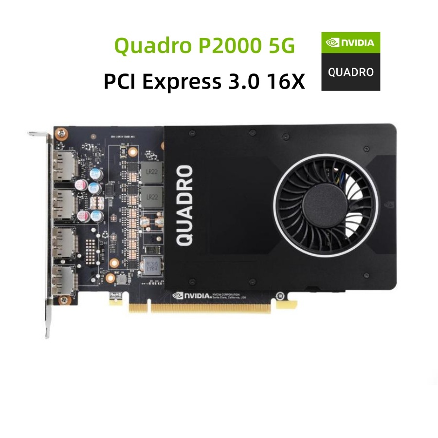 Leadtek nVidia Quadro P2000 5G GDDR5 Professional กราฟิกการ์ดสําหรับ 3D Rendering PCI Express 3.0