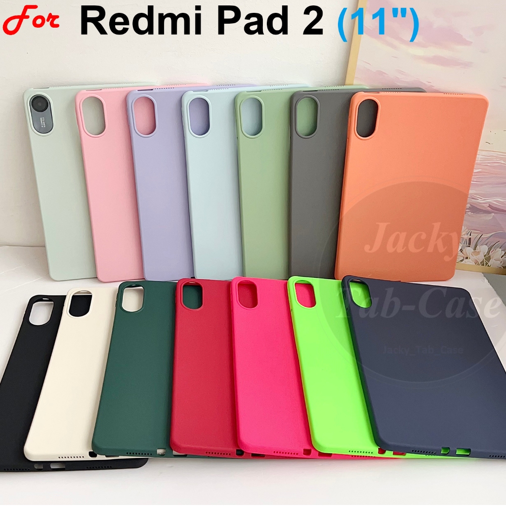 เหมาะสําหรับ Redmi Pad 2 (11") Wi-Fi | 4G 2025 แฟชั่น Macaron สี Soft Silicone Case ฝาหลัง