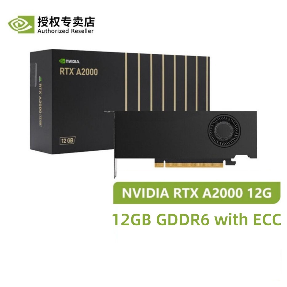 ใหม่ NVidia RTX A2000 12GB GDDR6 Workstation กราฟิกการ์ดมืออาชีพสําหรับ 3D การสร้างแบบจําลอง Dual-sl