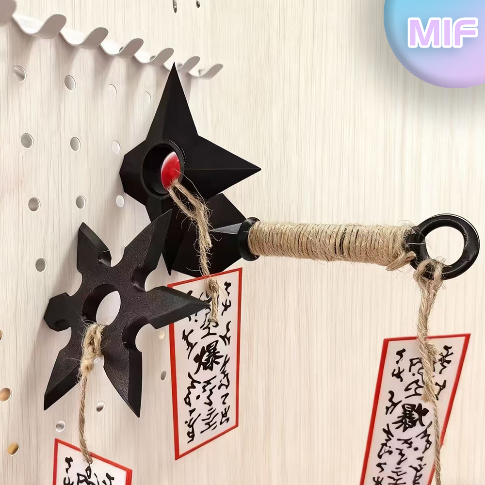 3D พิมพ์ Naruto Shuriken & Kunai แม่เหล็กติดตู้เย็น - อะนิเมะนินจาตกแต่งธีม, ของขวัญที่ไม่ซ้ํากันสําหรับแฟนอะนิเมะ