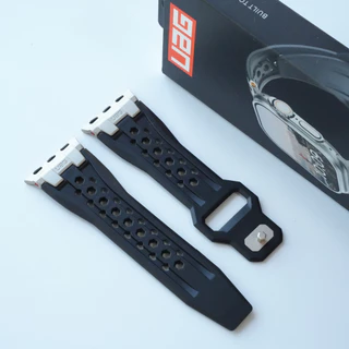 U AG Monarch สายซิลิโคนสําหรับ iWatch Ultra 3 49mm Series 11 46mm Watchband ARMOR GEAR Band พร้อมขั้วต่อโลหะสําหรับ iWatch 45 มม.44 มม.Series 9 8 7 6 5 4 SE2 อุปกรณ์เสริม
