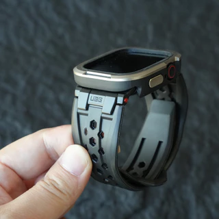 U AG Monarch สายซิลิโคนสําหรับ iWatch Ultra 3 49mm Series 11 46mm Watchband ARMOR GEAR Band พร้อมขั้วต่อโลหะสําหรับ iWatch 45 มม.44 มม.Series 9 8 7 6 5 4 SE2 อุปกรณ์เสริม
