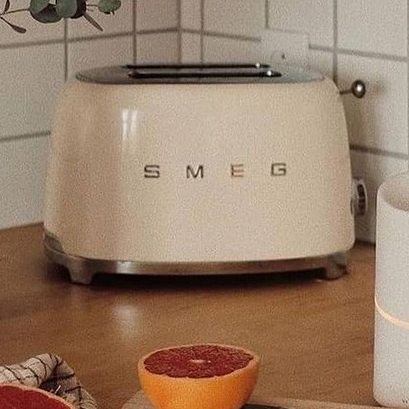 SMEG เครื่องปิ้งขนมปังย้อนยุคอเนกประสงค์ – เครื่องปิ้งขนมปังขนมปังในครัวเรือนสําหรับทําความร้อนและอาหารเช้าขายร้อน