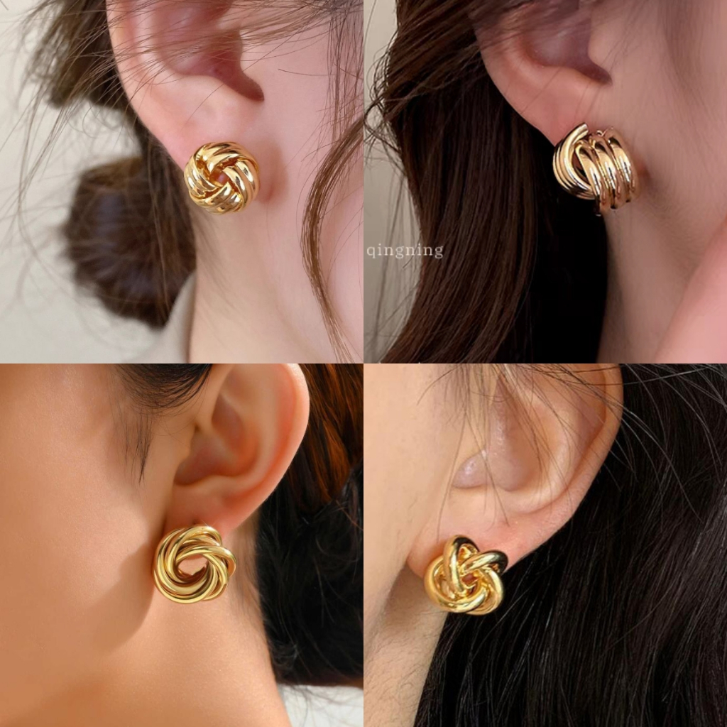 สร้อยคอมetalข้ามบิด อินเทรนด์และย้อนยุคสไตล์เกาหลี ดีไซน์เฉพาะ