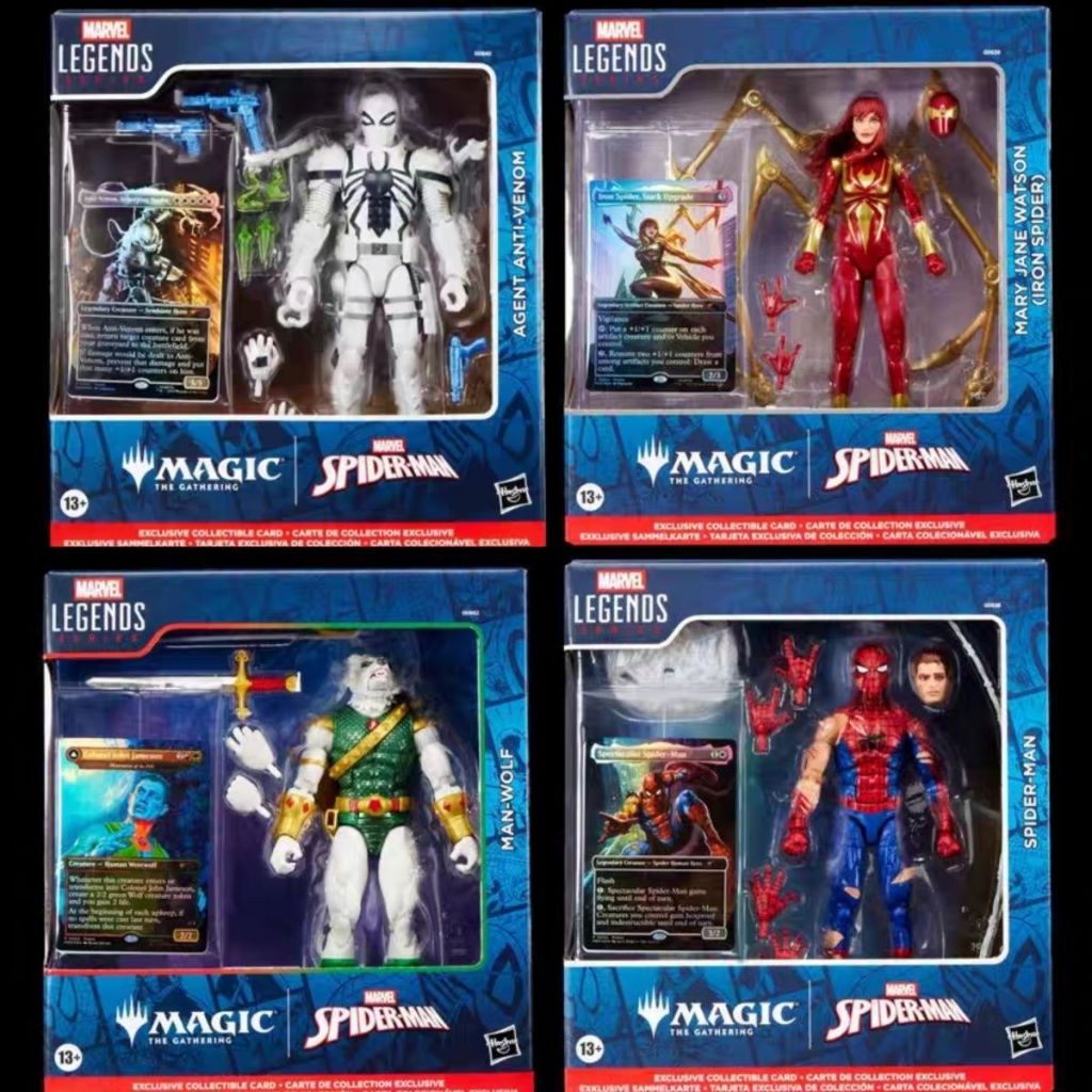Hasbro Marvel Legendary Wanzhi Brand Joint Series Spider-Man Mary Jane Anti-Venom Agent Wolf 20 ซม.Action Figure