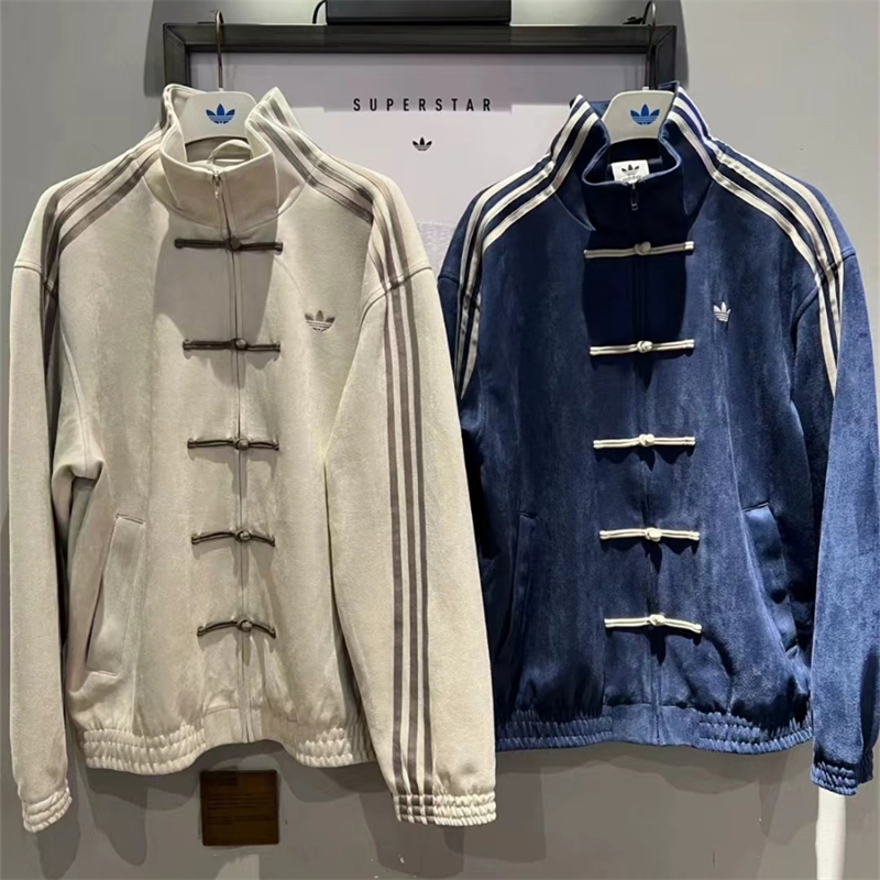 โลโก้ปักชุด Tang สไตล์จีนใหม่เสื้อแจ็คเก็ตกํามะหยี่หนังกวาง