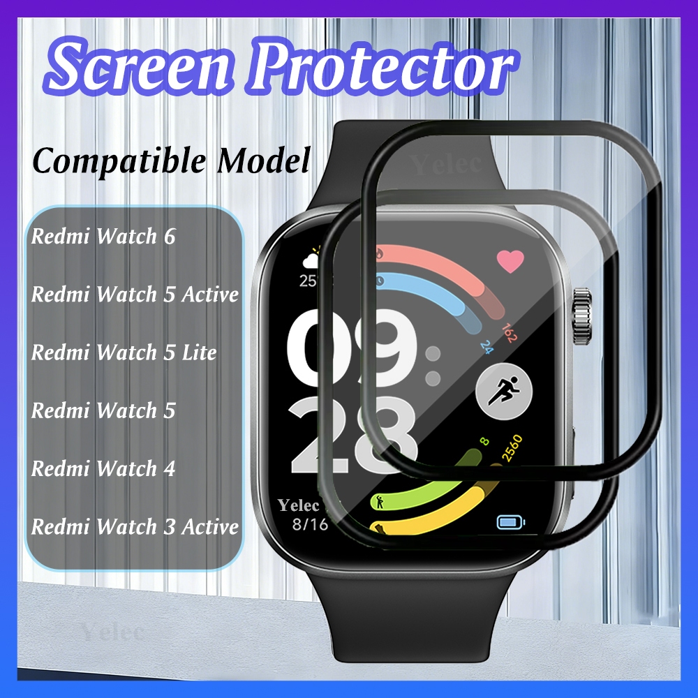 ป้องกันหน้าจอสําหรับ Redmi Watch 6/Redmi Watch 5 Active/Redmi Watch 5 Lite/Redmi Watch 5/4/Redmi Watch 3 Active