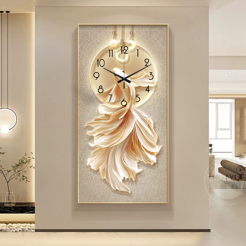 จิตรกรรมฝาผนังนาฬิกาแขวนห้องนั่งเล่นห้องรับประทานอาหารแขวนภาพวาดภาพวาดตกแต่ง - รูปที่ 6