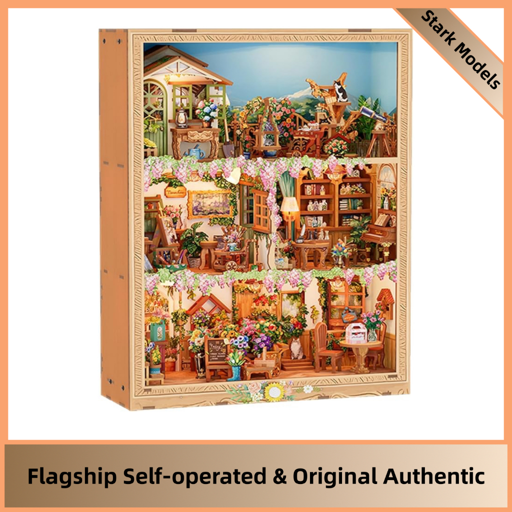 Blossom Time โมเดลประกอบกรอบรูป 3 มิติ - LED-Lit Flower Shop & Art Studio Scene
