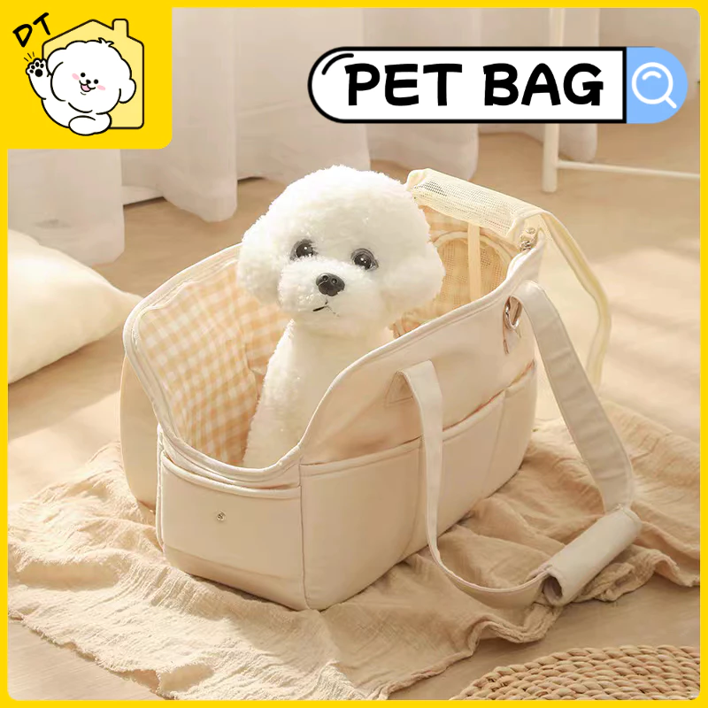 กระเป๋าเป้สะพายหลัง ทรงสี่เหลี่ยม ขนาดเล็ก ระบายอากาศได้ดี สีโปร่งใส สไตล์เกาหลี สําหรับสัตว์เลี้ยง สุนัข แมว