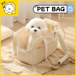 กระเป๋าเป้สะพายหลัง ทรงสี่เหลี่ยม ขนาดเล็ก ระบายอากาศได้ดี สีโปร่งใส สไตล์เกาหลี สําหรับสัตว์เลี้ยง สุนัข แมว