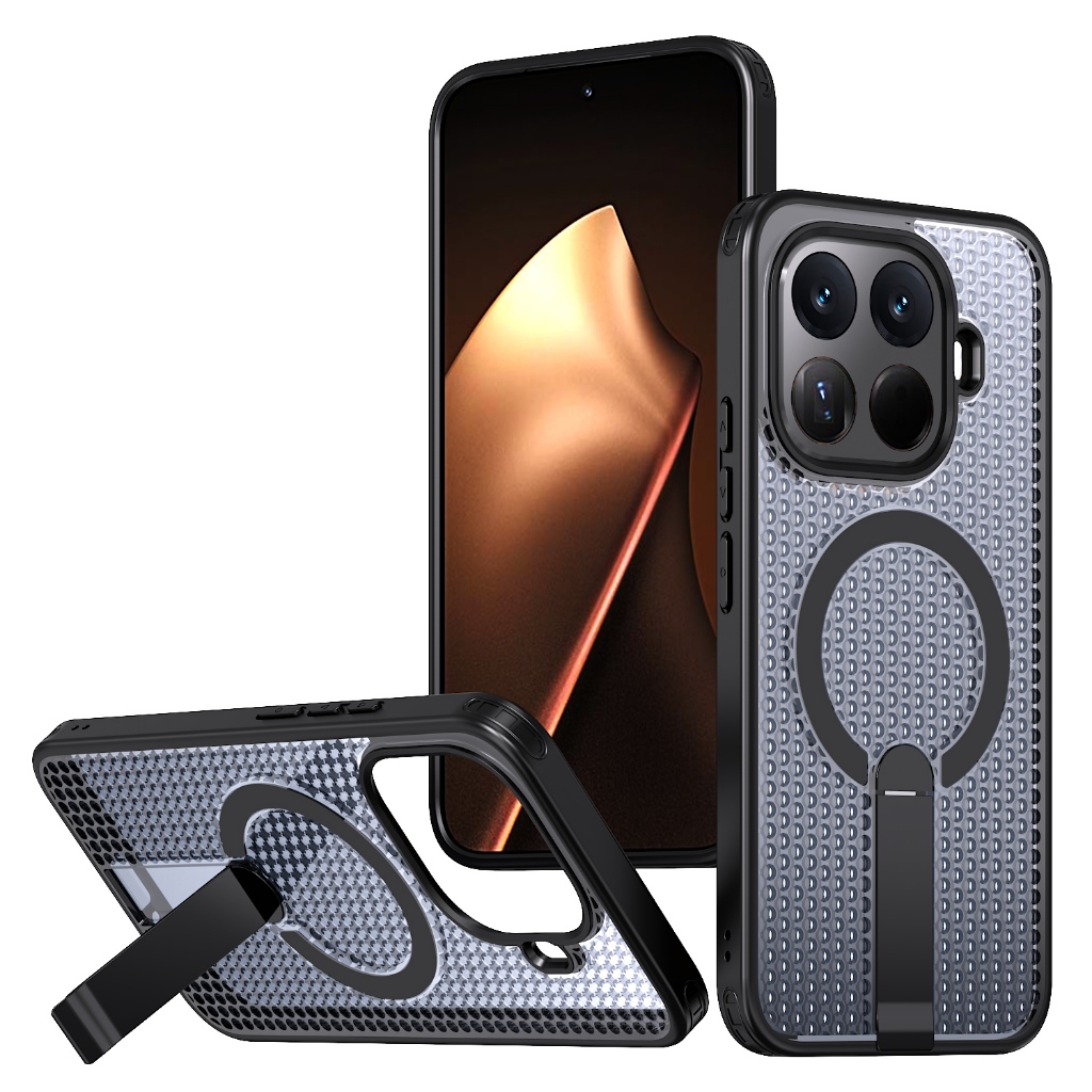Sunyi สําหรับ Xiaomi 17 Pro Max 15T 14T Pro เคสโทรศัพท์แม่เหล็กธุรกิจ - การออกแบบระบายความร้อนในฤดูร้อนพร้อมขาตั้ง