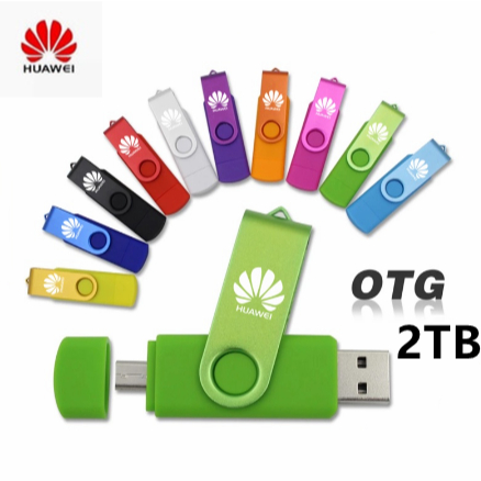 ไม้เซลฟี่ความเร็วสูง Huawei 2TB หมุนได้ OTG 2 in 1 2TB USB 2.0 สีสันสดใส