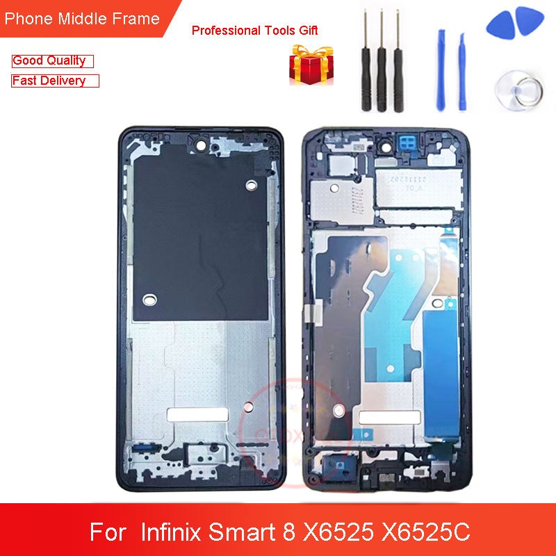 6.6 นิ้วใหม่สําหรับ Infinix Smart 8 X6525 X6525C กรอบกลาง