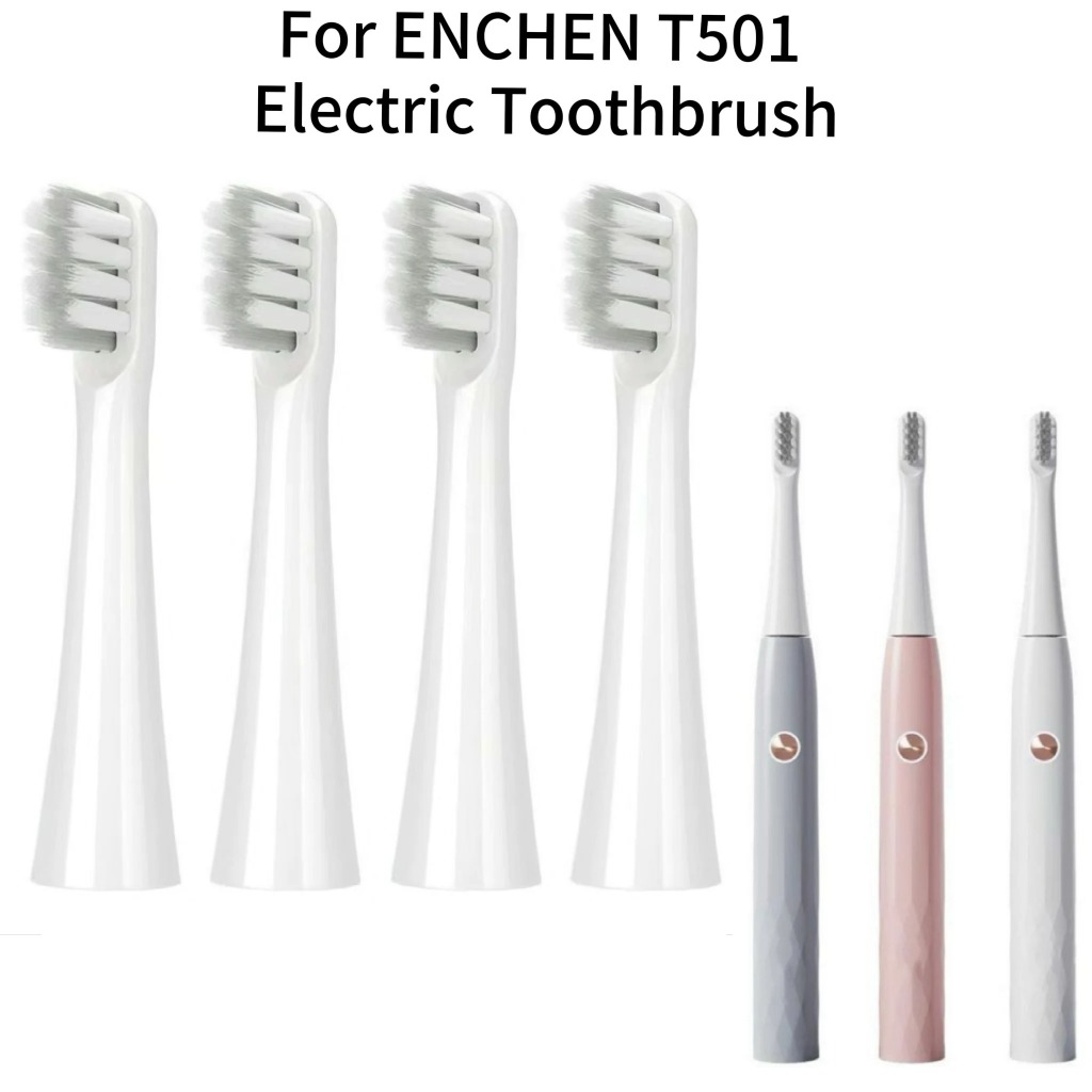 16 ชิ้นสําหรับ ENCHEN T501 หัวแปรงสีฟันไฟฟ้าขนแปรง Enchen T501 เปลี่ยนหัวแปรง Soft DuPont Bristle หั