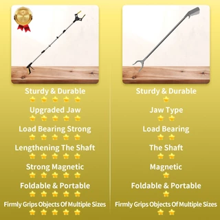 Gisung อุปกรณ์เก็บขยะแบบพับได้ Outdoor Grabber Stick Picking Tool Waste Gripper Grabber Reacher