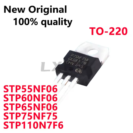 5PCS ใหม่ STP55NF06 STP60NF06 STP65NF06 STP75NF75 STP110N7F6 TO-220 Field-effect ทรานซิสเตอร์ในสต็อก