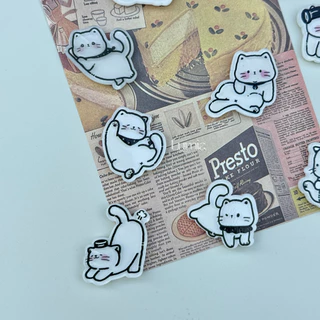 9ชิ้นแมวตู้เย็นแม่เหล็ก/แขวนคณะกรรมการอุปกรณ์ตกแต่ง/เครื่องประดับ3ง/กระดานข้อความ/สติกเกอร์เอกสารสํานักงาน/อาหารจําลอง/สติกเกอร์ตู้เย็นกินลี่/ตกแต่งบ้า