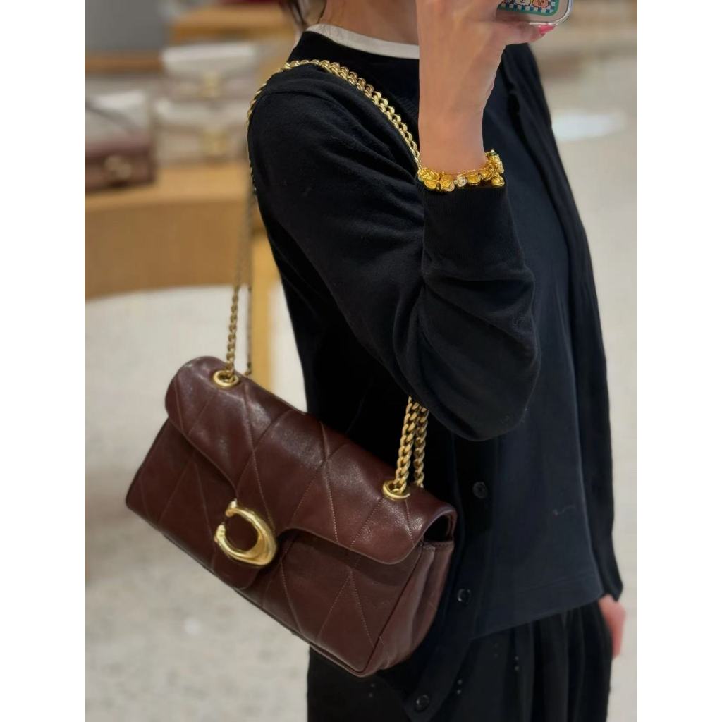 New Ladies Sheepskin Quilted Tabby26 Shoulder Crossbody Chain Bag CCW83