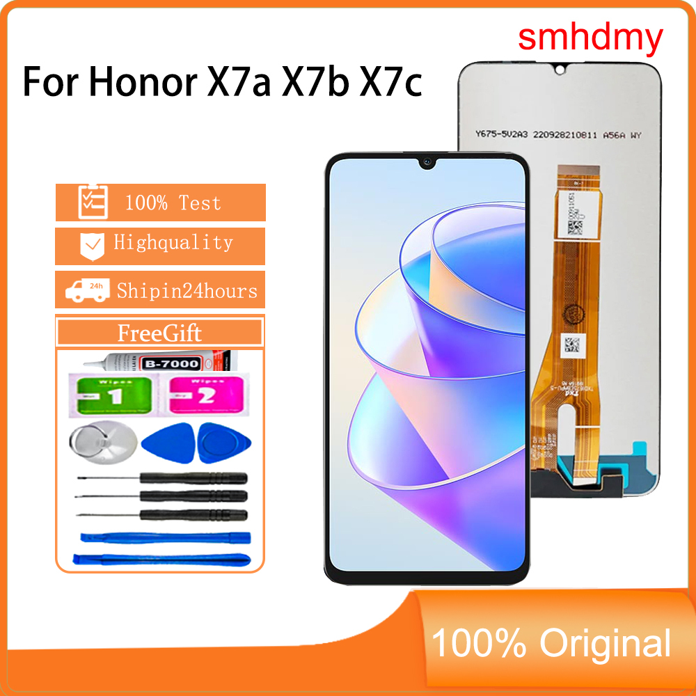 จอแสดงผล smhdmy สําหรับ Honor X7a X7b X7c หน้าจอสัมผัส LCD เปลี่ยนผู้ชาย