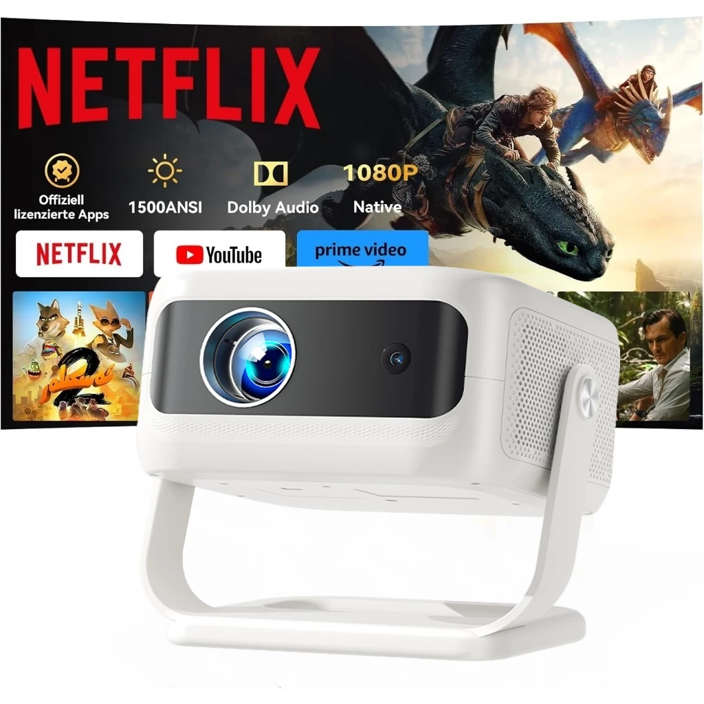 โปรเจคเตอร์ 4K  ปรับมุมได้ 360 องศา  ระบบโฟกัสอัตโนมัติ บลูทูธ 5.2  ระบบปฏิบัติการ Android 13  โปรเจคเตอร์ขนาดเล็กพกพาได้  เชื่อมต่อกับสมาร์ทโฟนได้