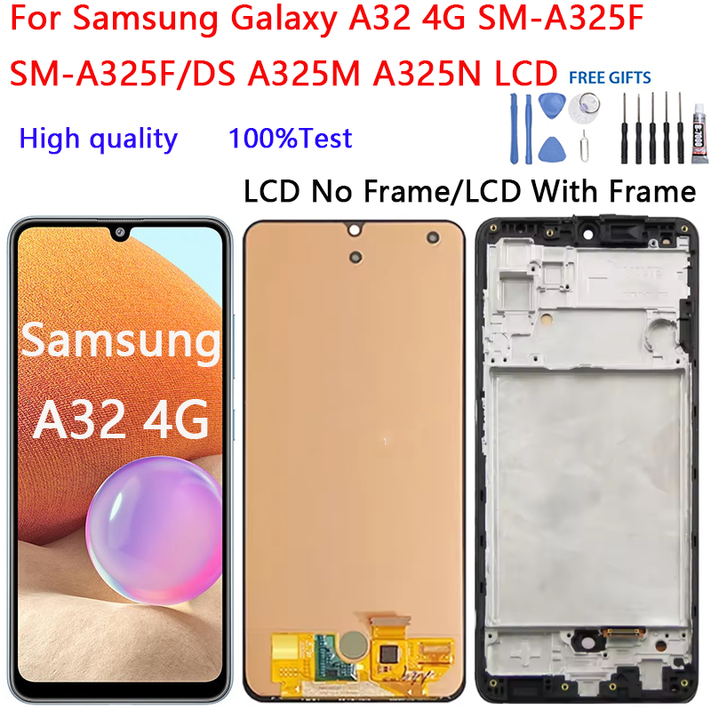 สําหรับ Samsung Galaxy A32 4G SM-A325F SM-A325F/DS A325M A325N จอแสดงผล LCD Touch Screen Digitizer A