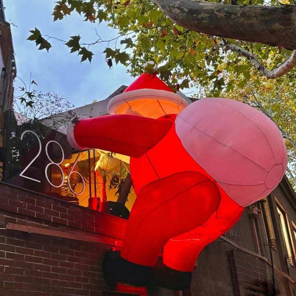 [Baosity] คริสต์มาส Inflatable Santa Xmas ตกแต่ง Clearance Blow Up พร้อมถุงของขวัญ LED ในตัวสําหรับวันหยุดฤดูหนาวในบ้านในร่ม