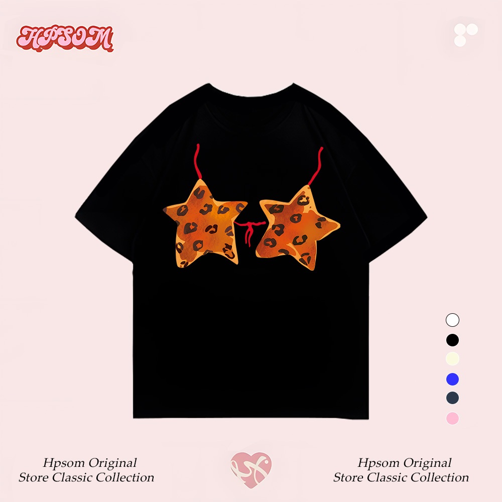 HPSOM✨เสื้อยืดผู้หญิง เสื้อ สไตล์อเมริกันวินเทจ แขนสั้น ดีไซน์โอเวอร์ไซซ์ คอกลม สวมใส่สบาย ระบายอากาศดี - รูปที่ 3