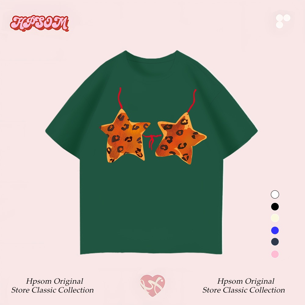 HPSOM✨เสื้อยืดผู้หญิง เสื้อ สไตล์อเมริกันวินเทจ แขนสั้น ดีไซน์โอเวอร์ไซซ์ คอกลม สวมใส่สบาย ระบายอากาศดี - รูปที่ 6